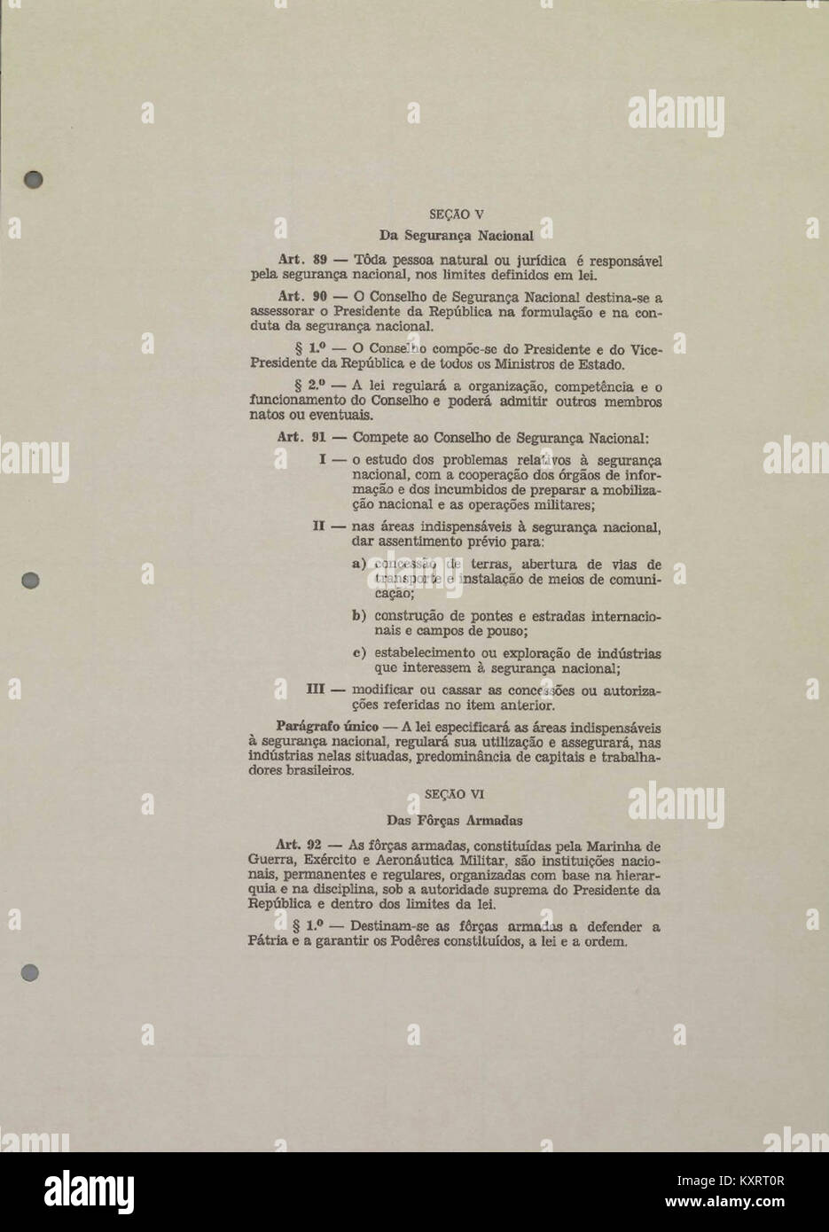 Page 35 of the 1967 Brazilian Constitution outlines provisions defining ...
