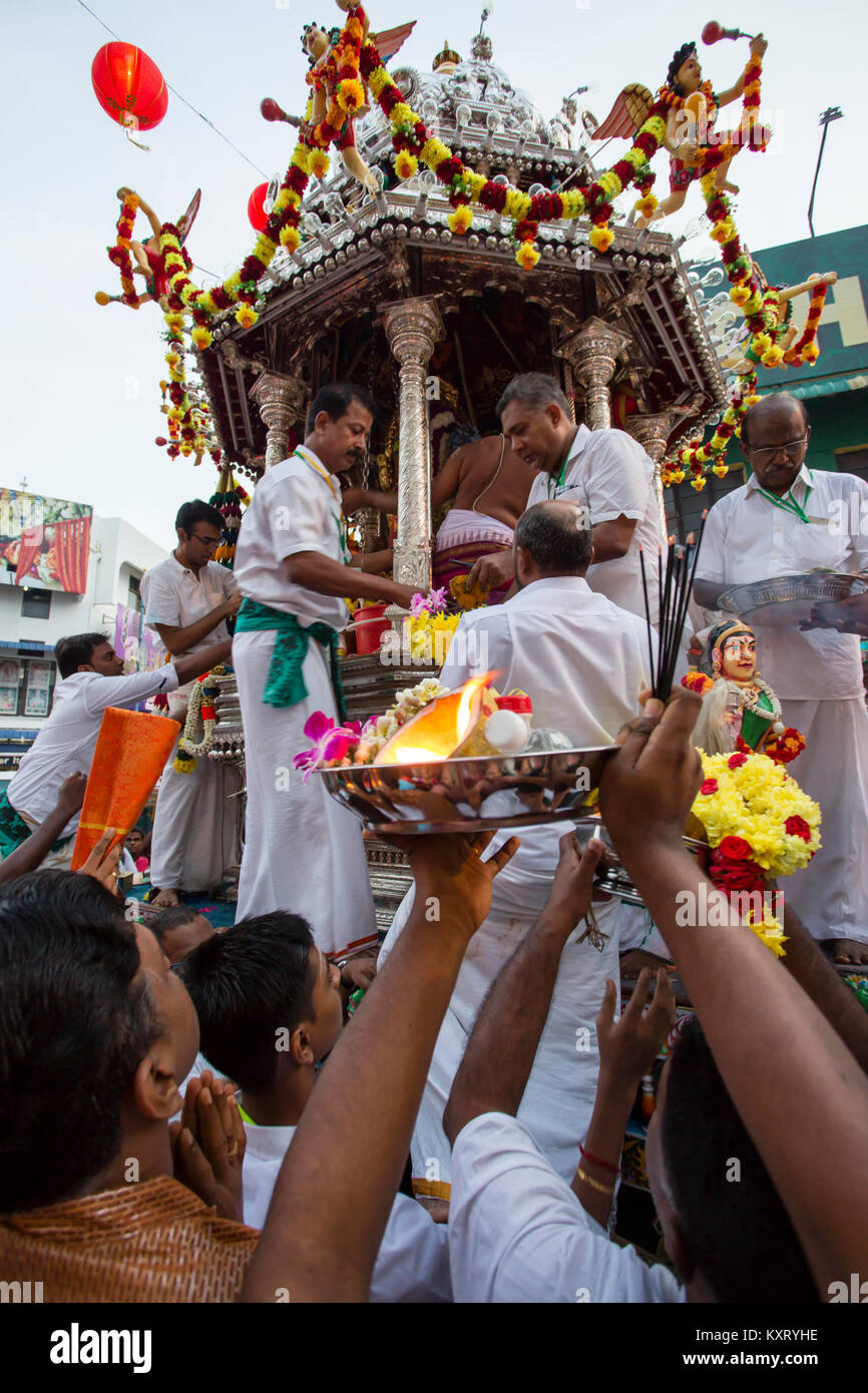 Hindu devotees celebrate the ceremonial worship of Hindu's deity Lord ...