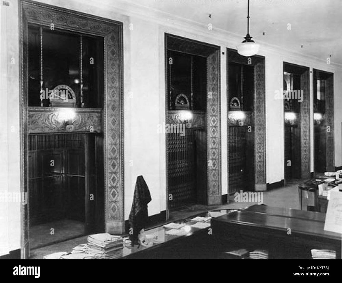 Elevators on main floor of T. Eaton's company store, Calgary, Alberta