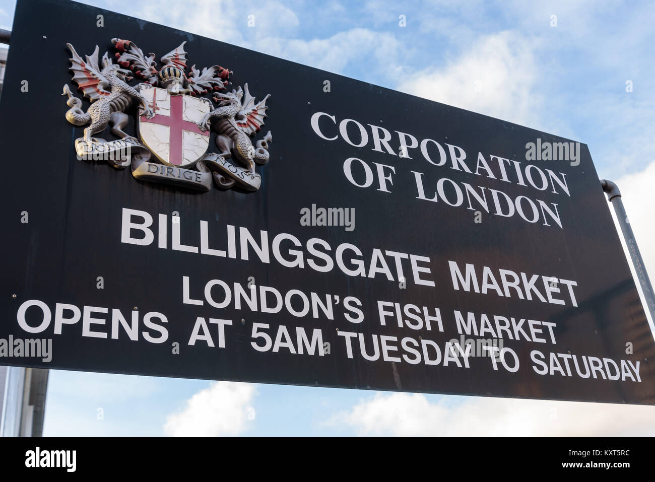 Old Fish Market Sign Stock Photos Old Fish Market Sign Stock