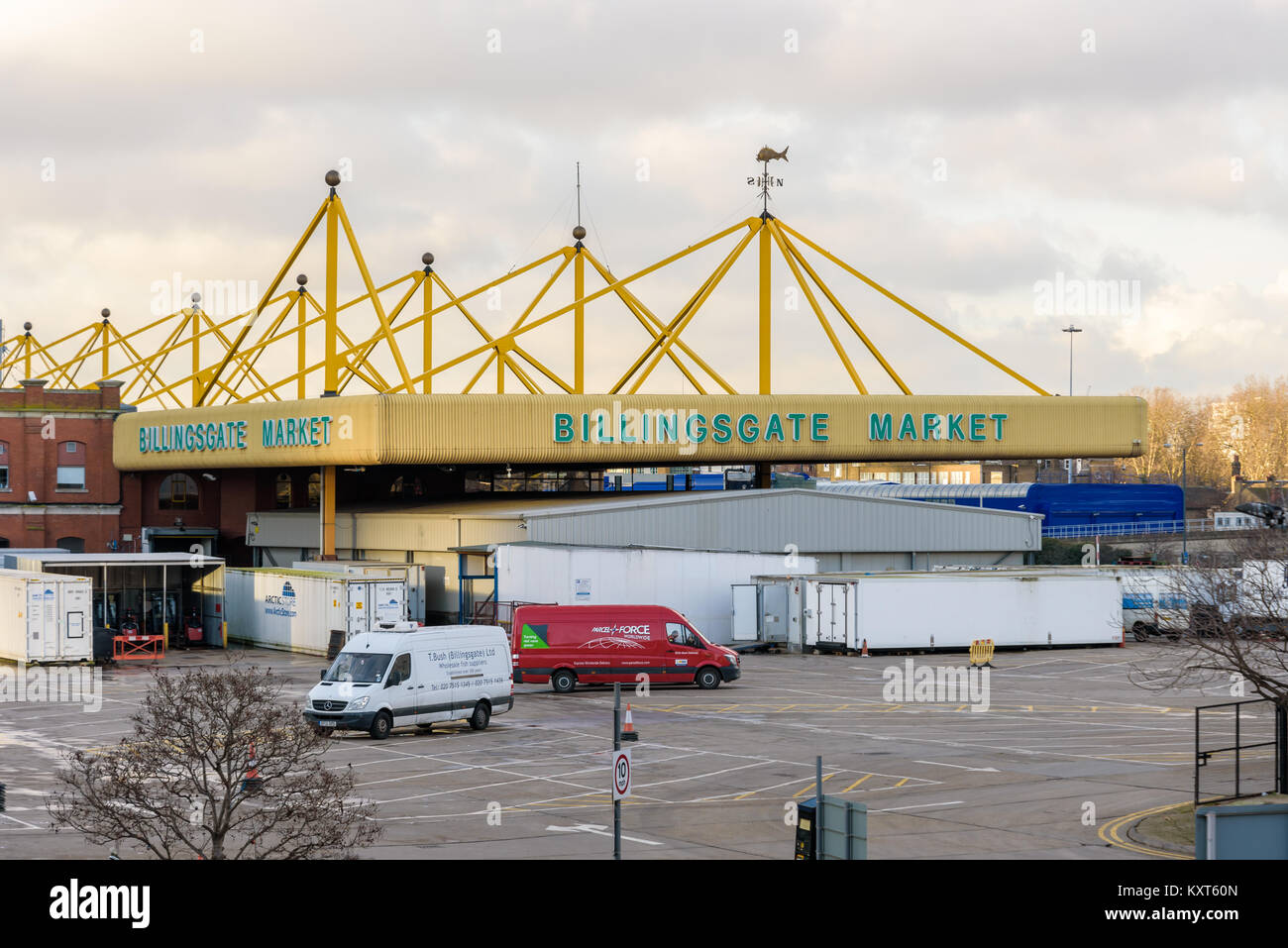 London, England January 2018. Billingsgate Fish Market in Canary