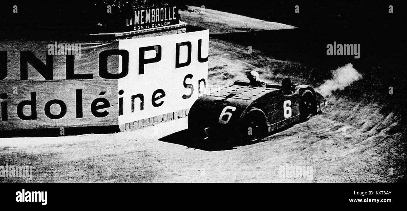 Ernest Friderich sur la Bugatti Type 32 'Tank' au GP de l'ACF 1923 à Tours (3e) Stock Photo