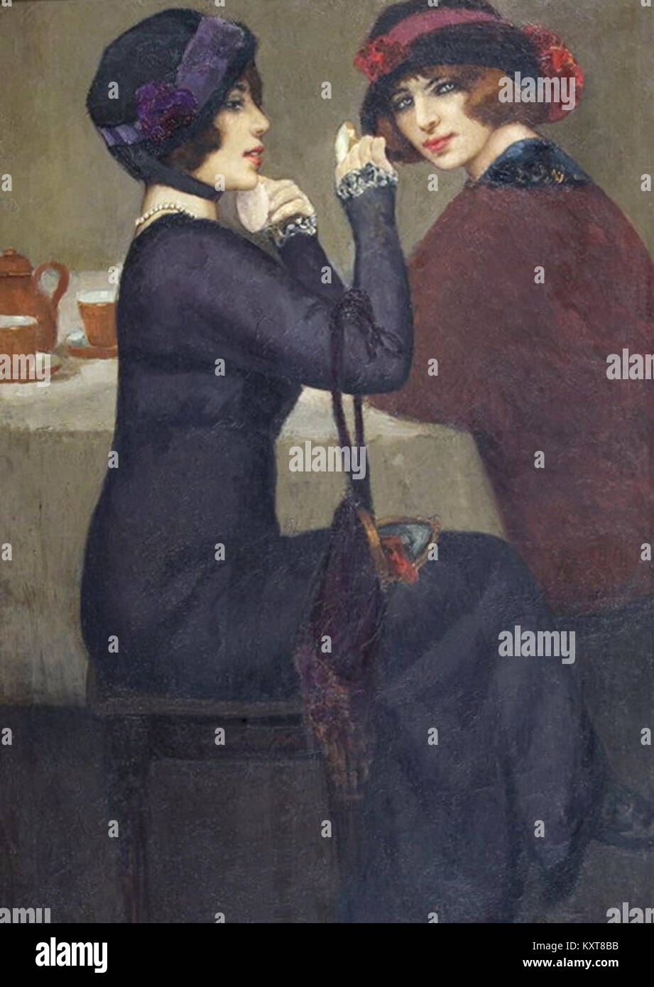 Ernest Marneffe. Habituées de bar Stock Photo Alamy