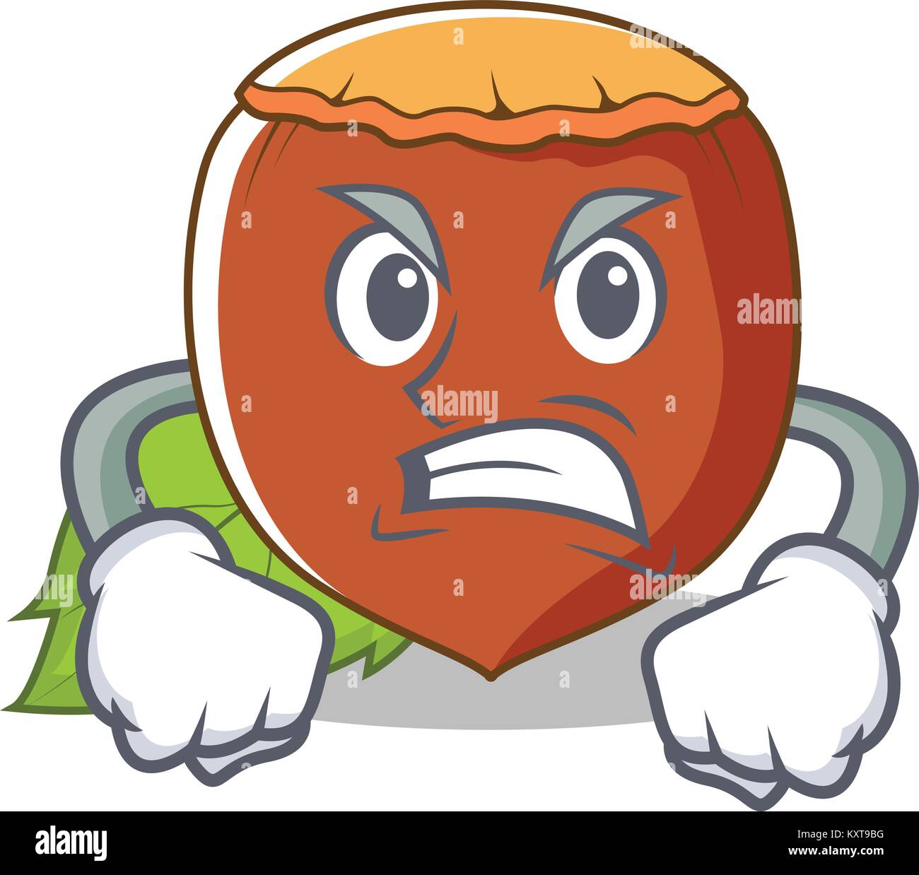 Angry hazelnut mascot cartoon style Stock Vector Image & Art - Alamy