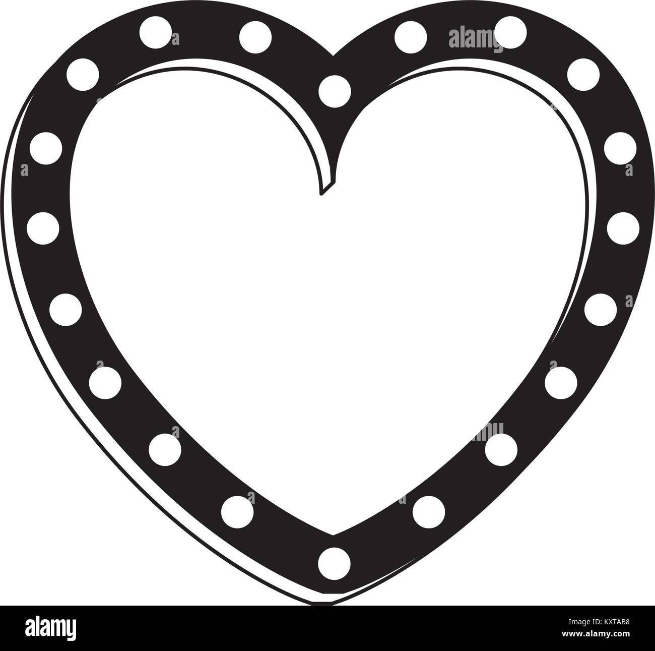 heart love silhouette decorative Stock Vector Image & Art - Alamy