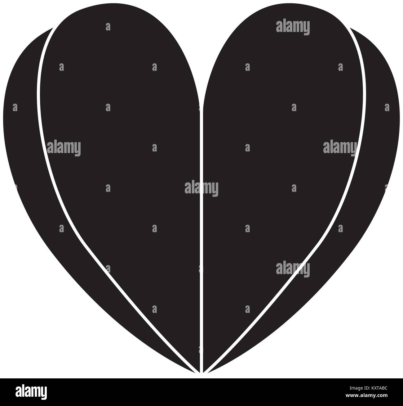 heart love silhouette decorative Stock Vector Image & Art - Alamy