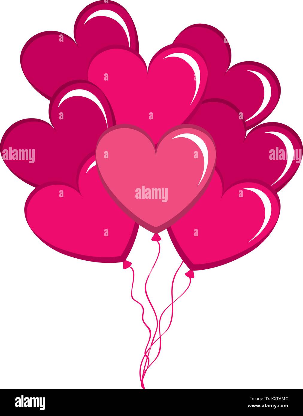 balloons air with heart shape Stock Vector Image & Art - Alamy