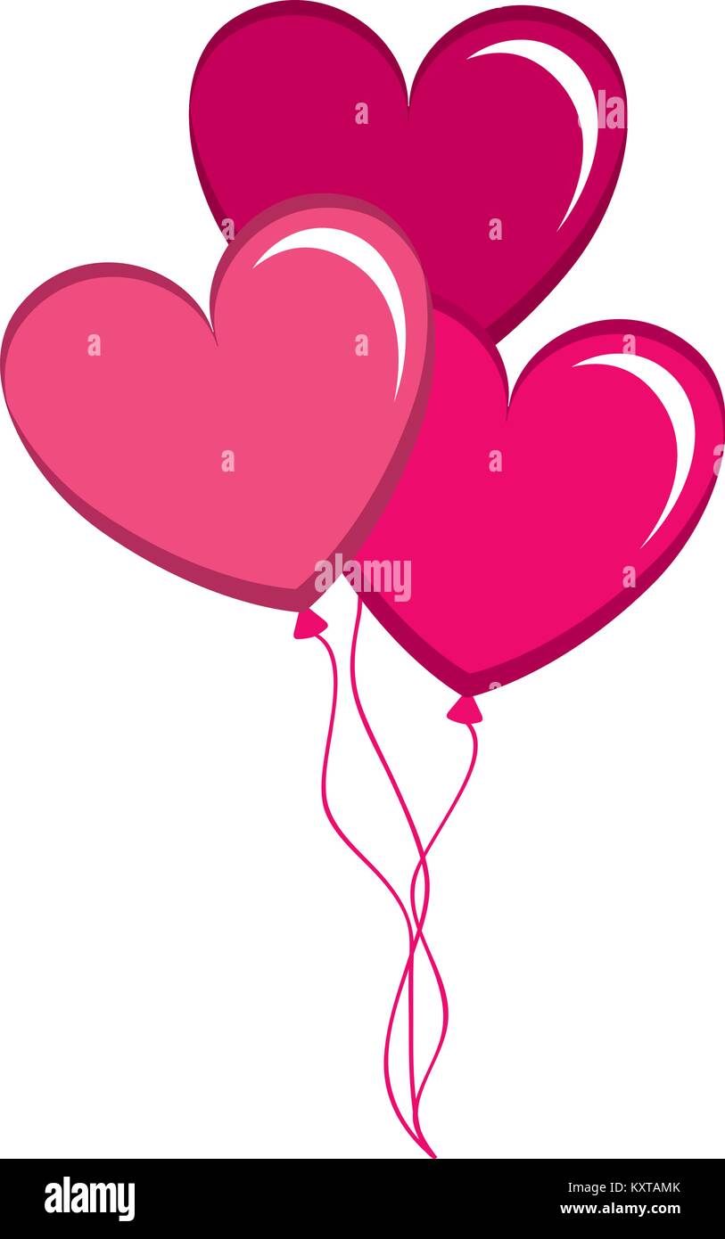 balloons air with heart shape Stock Vector Image & Art - Alamy
