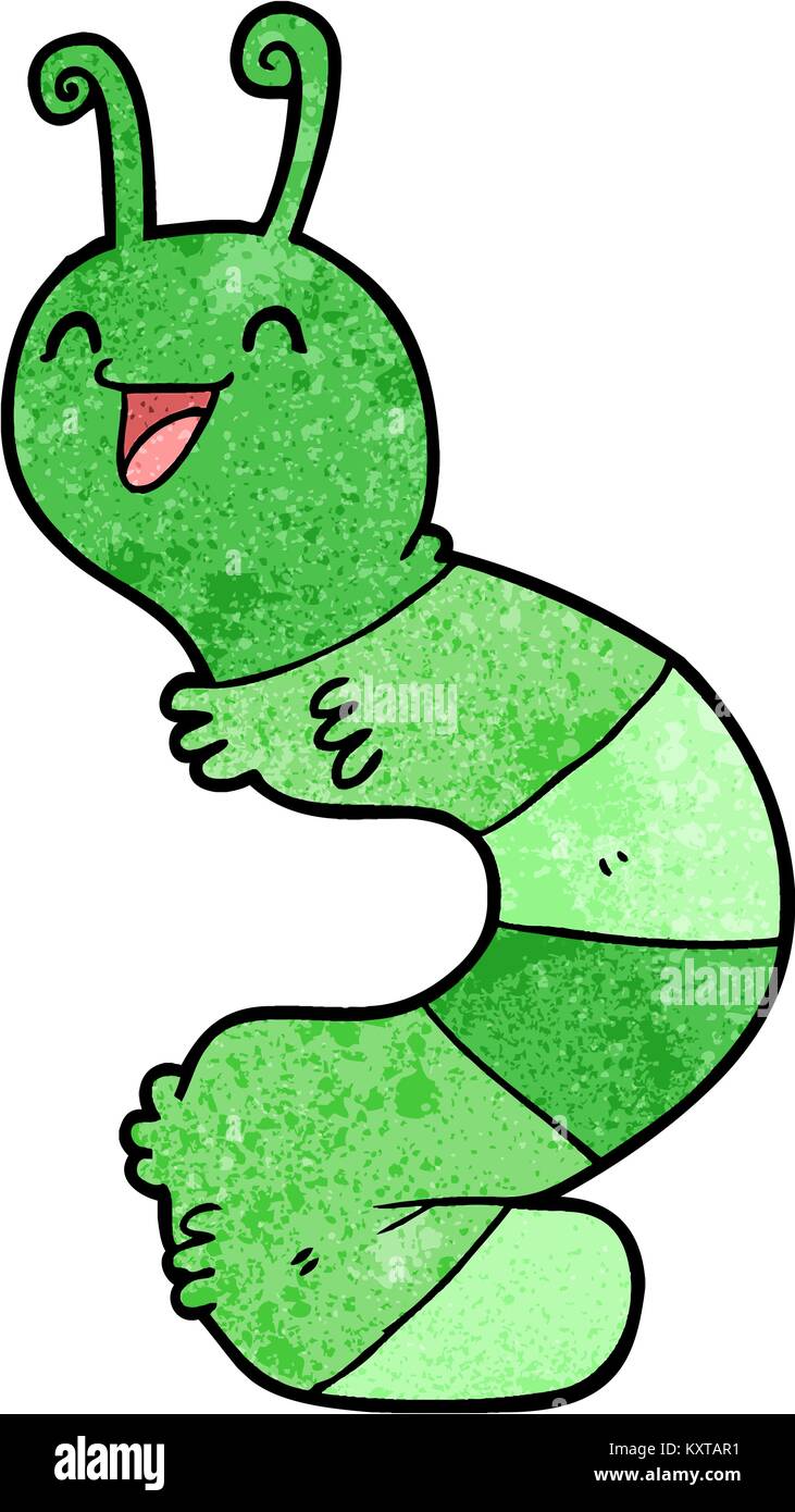 cartoon happy caterpillar Stock Vector Image & Art - Alamy