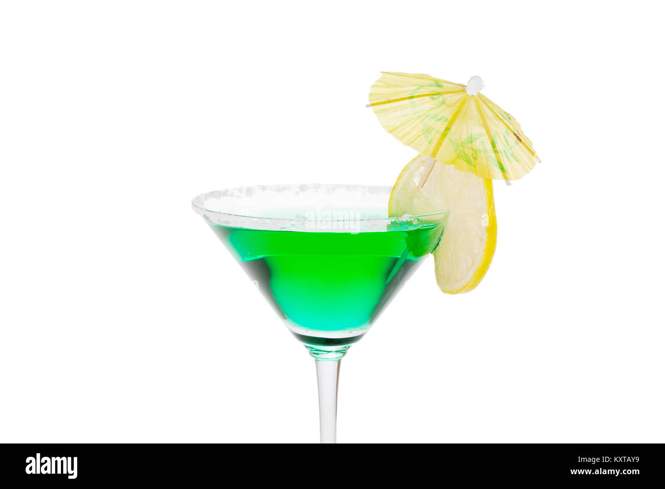Green martini cocktail isolated on white background Stock Photo - Alamy