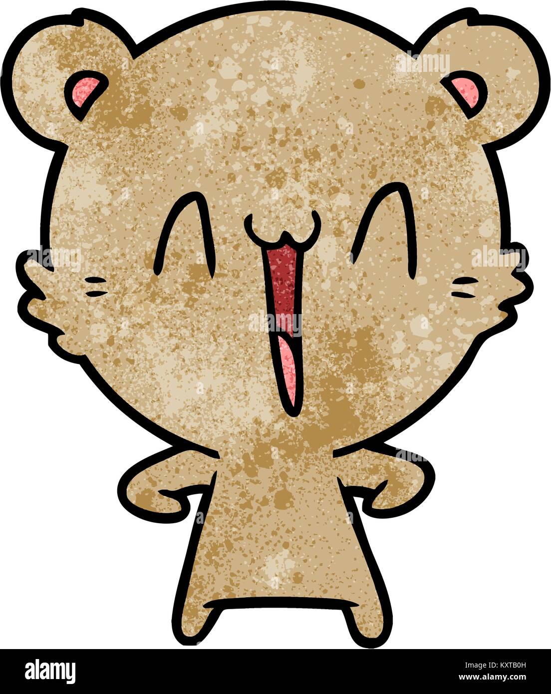 happy bear cartoon Stock Vector Image & Art - Alamy