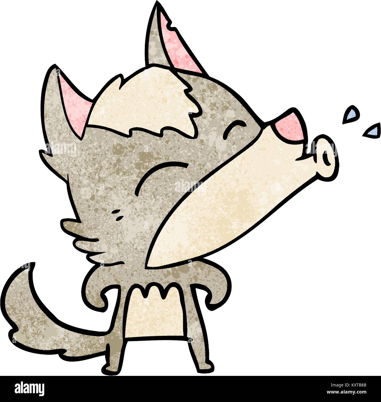 howling wolf cartoon Stock Vector Image & Art - Alamy