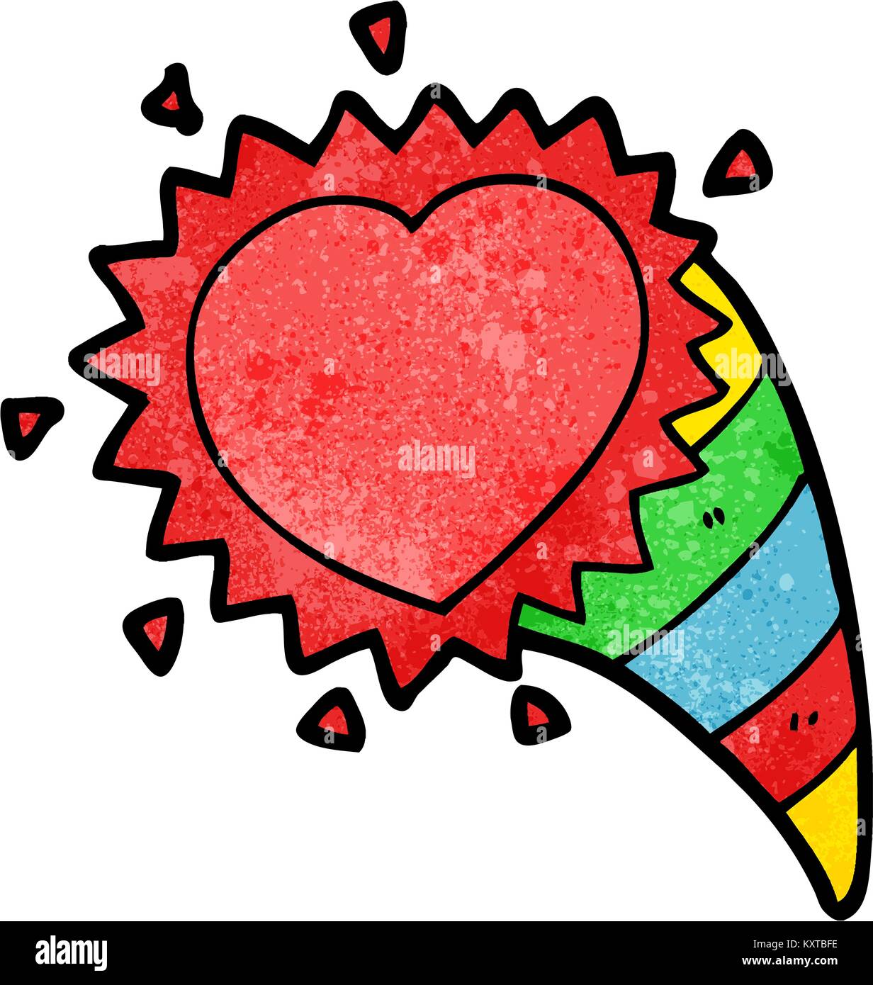Hand heart symbol cartoon Stock Vector Images - Alamy