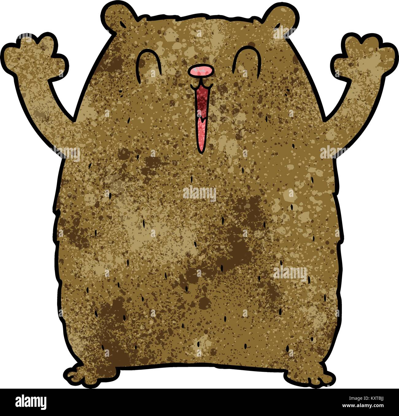 happy cartoon bear Stock Vector Image & Art - Alamy