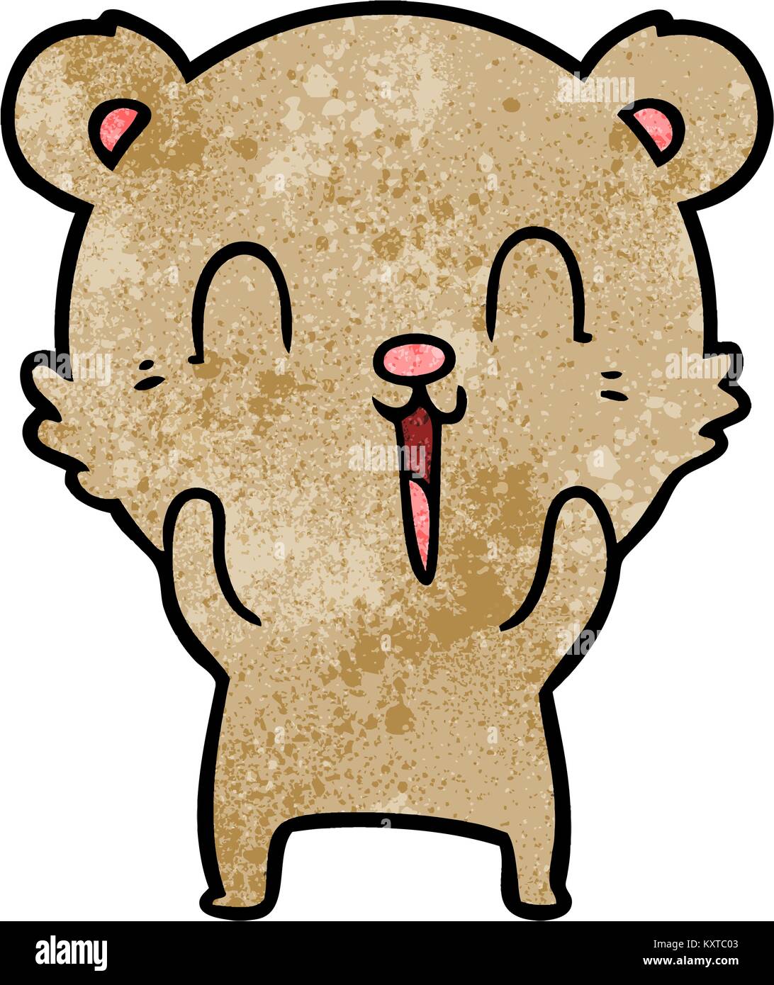 happy cartoon bear Stock Vector Image & Art - Alamy