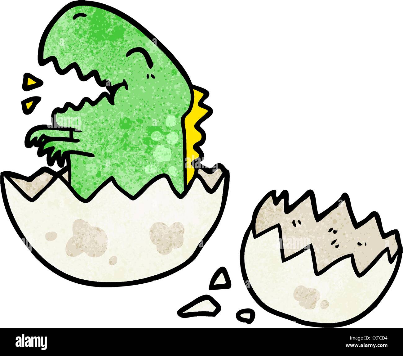 cartoon dinosaur hatching from egg Stock Vector Image & Art - Alamy