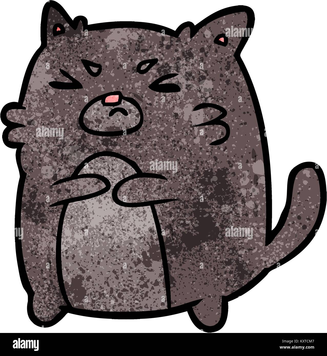 cute cartoon angry cat Stock Vector Image & Art - Alamy