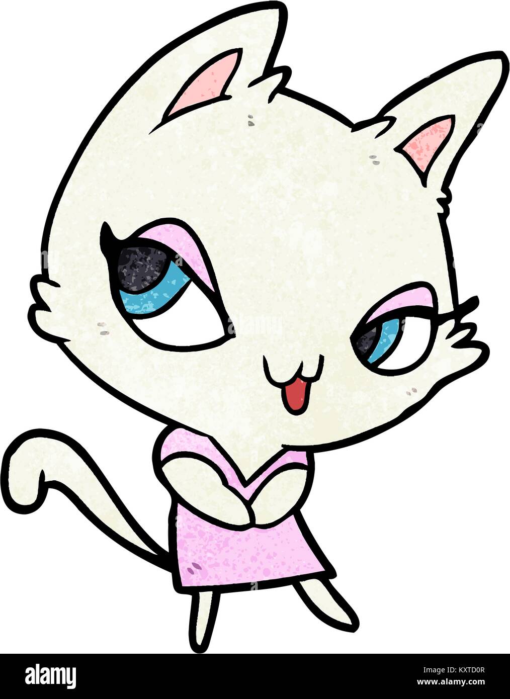 cute cartoon female cat Stock Vector Image & Art Alamy