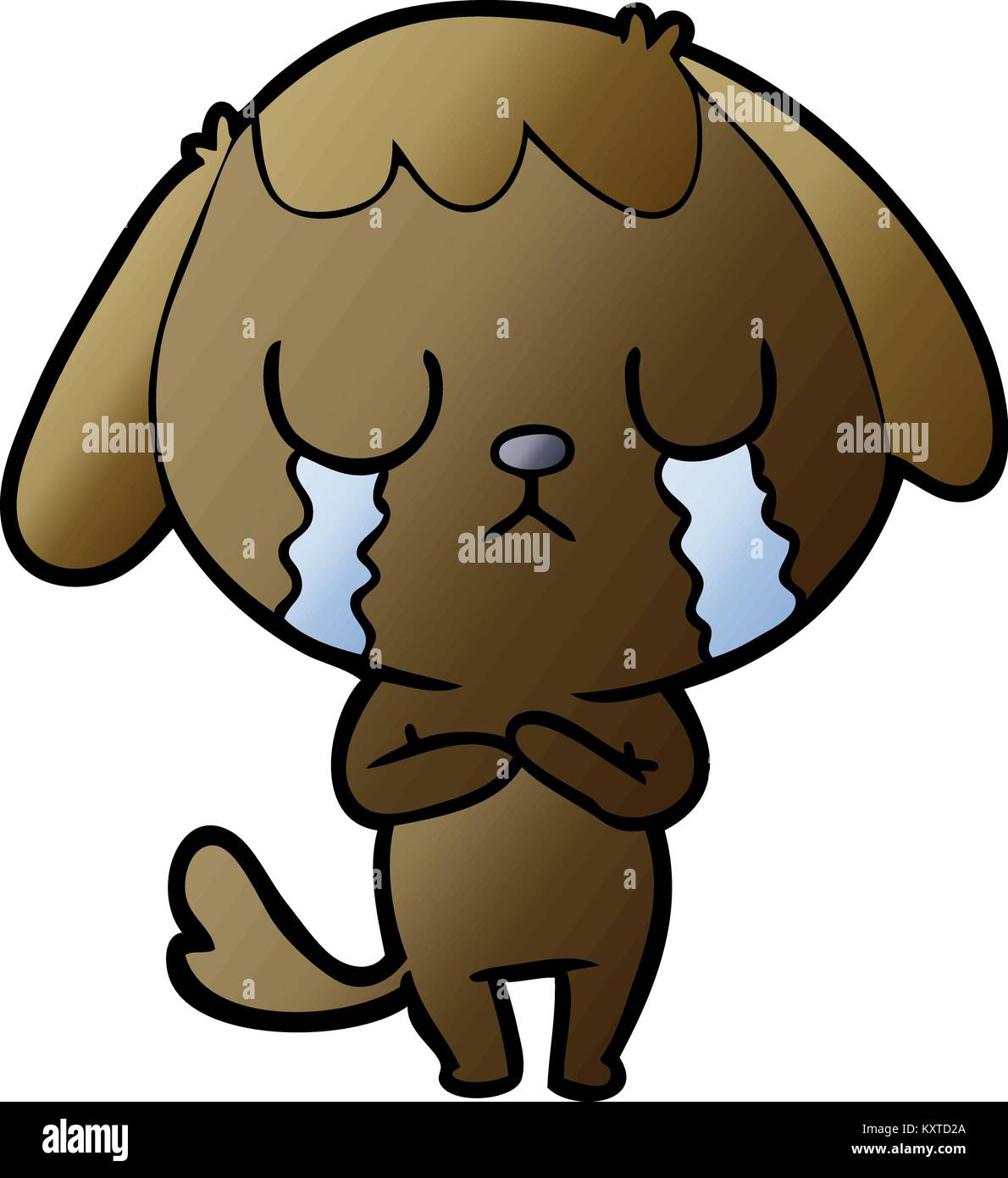 cute cartoon dog crying Stock Vector Image & Art Alamy