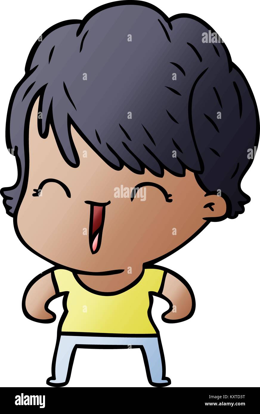 cartoon laughing woman Stock Vector Image & Art - Alamy