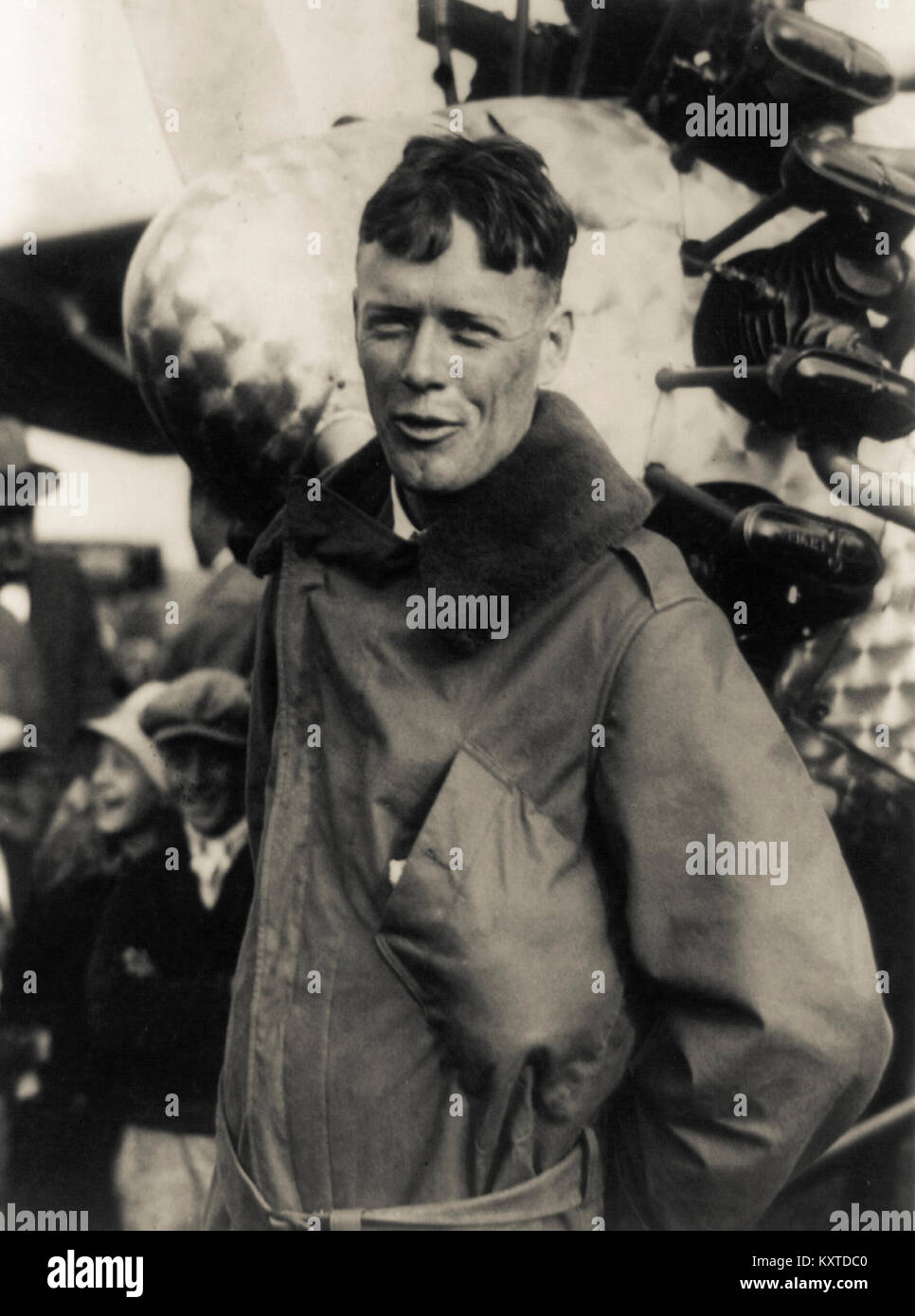 Charles A. Lindbergh aviator and American hero. In the early morning of
