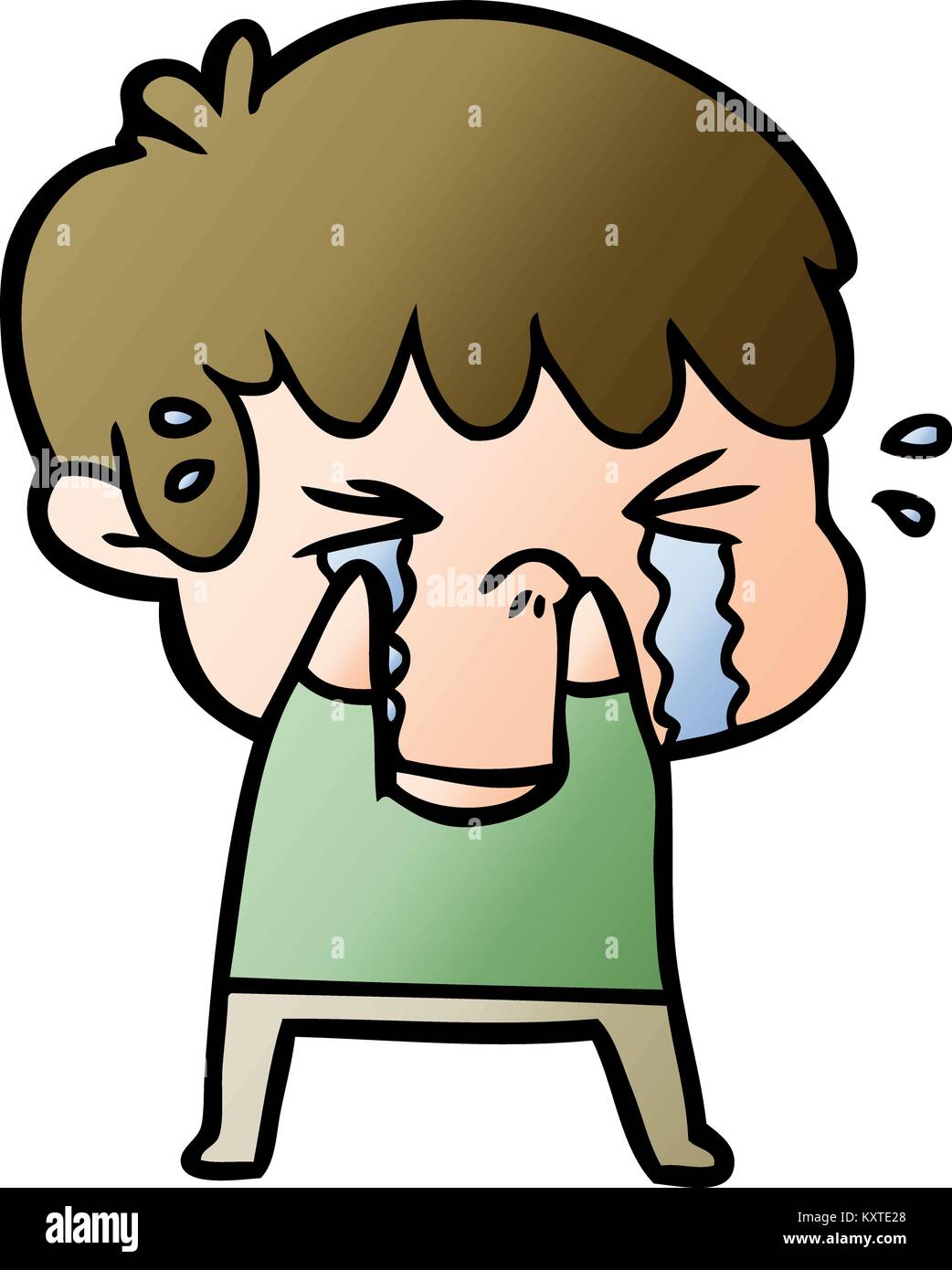 little boy crying cartoon