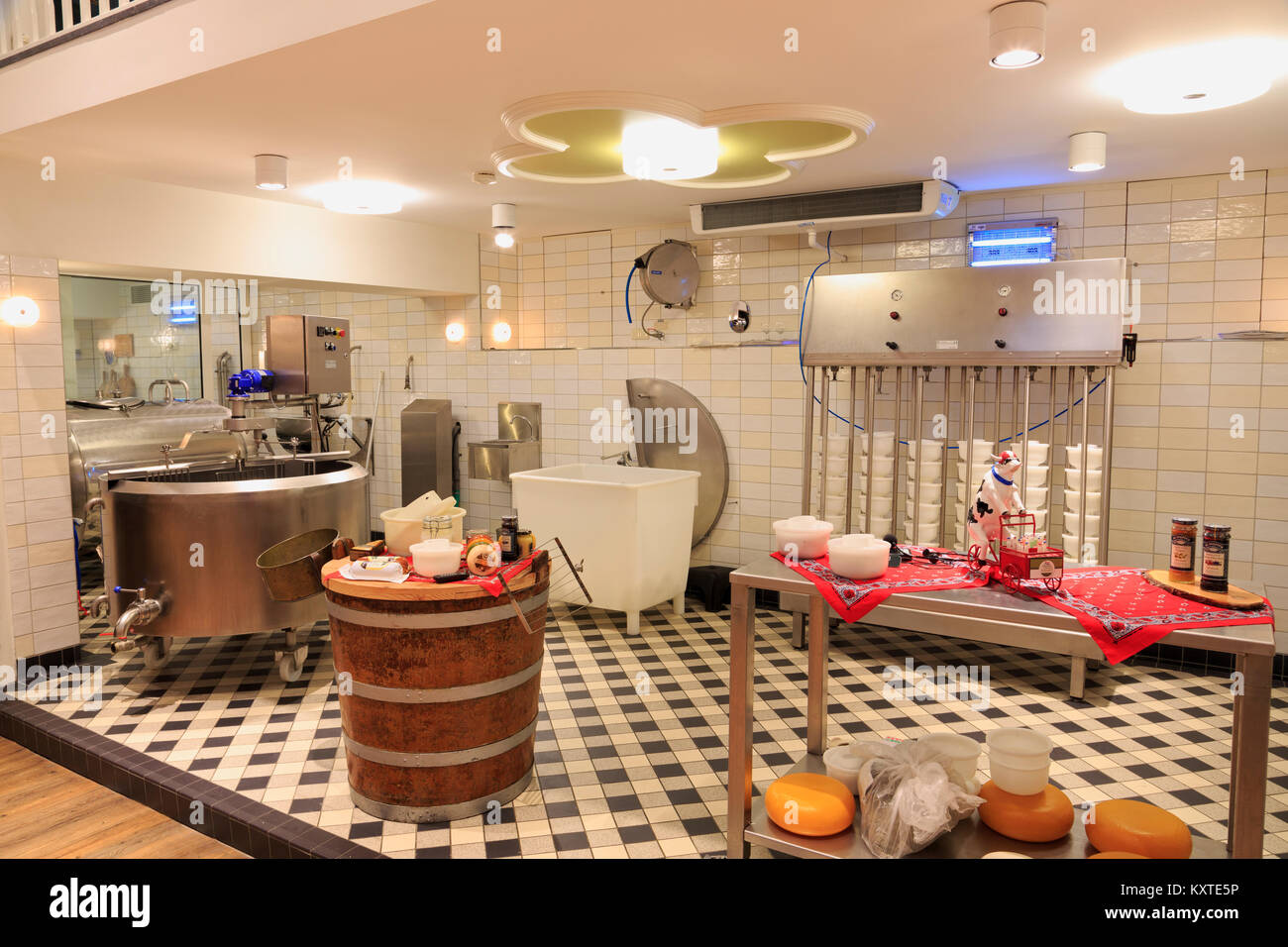 Cheese Factory, Volendam, North Holland, Netherlands, Europe Stock