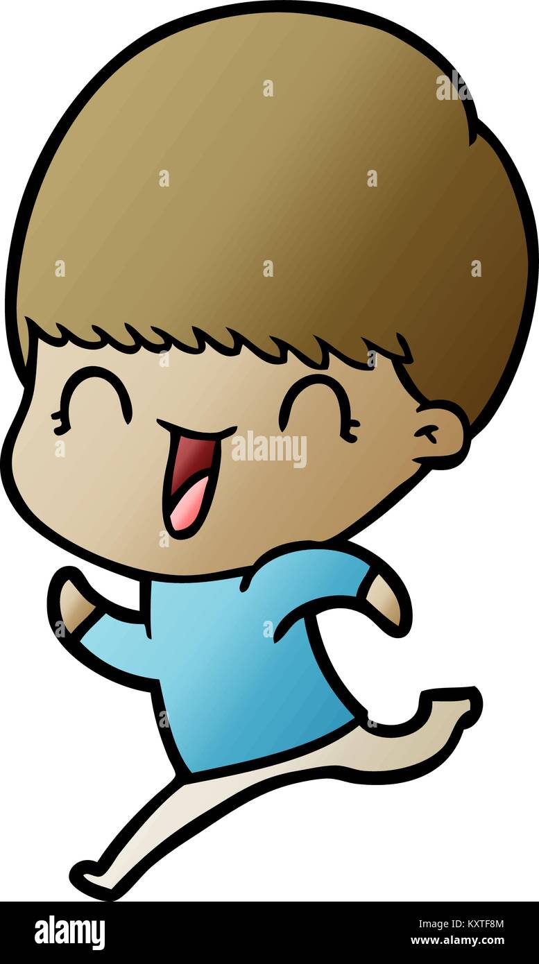 happy cartoon boy Stock Vector Image & Art - Alamy