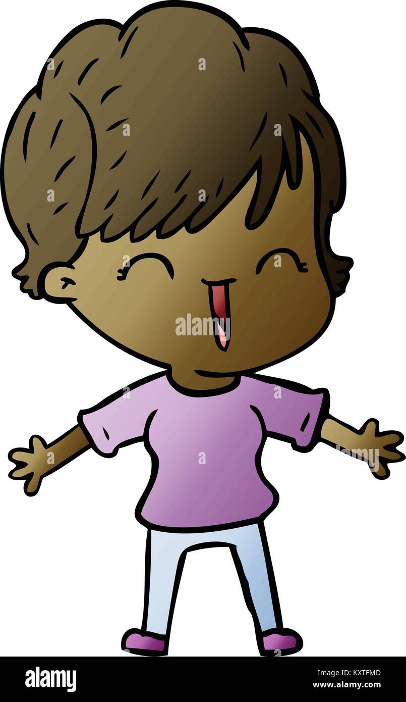 cartoon laughing woman Stock Vector Image & Art - Alamy