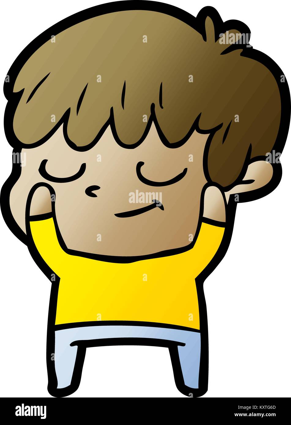 happy cartoon boy Stock Vector Image & Art - Alamy