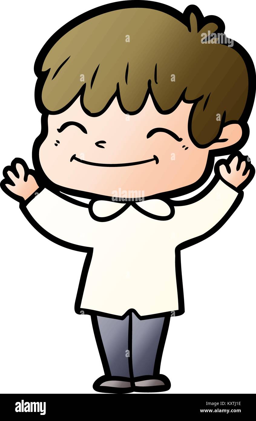 cartoon happy boy Stock Vector Image & Art - Alamy