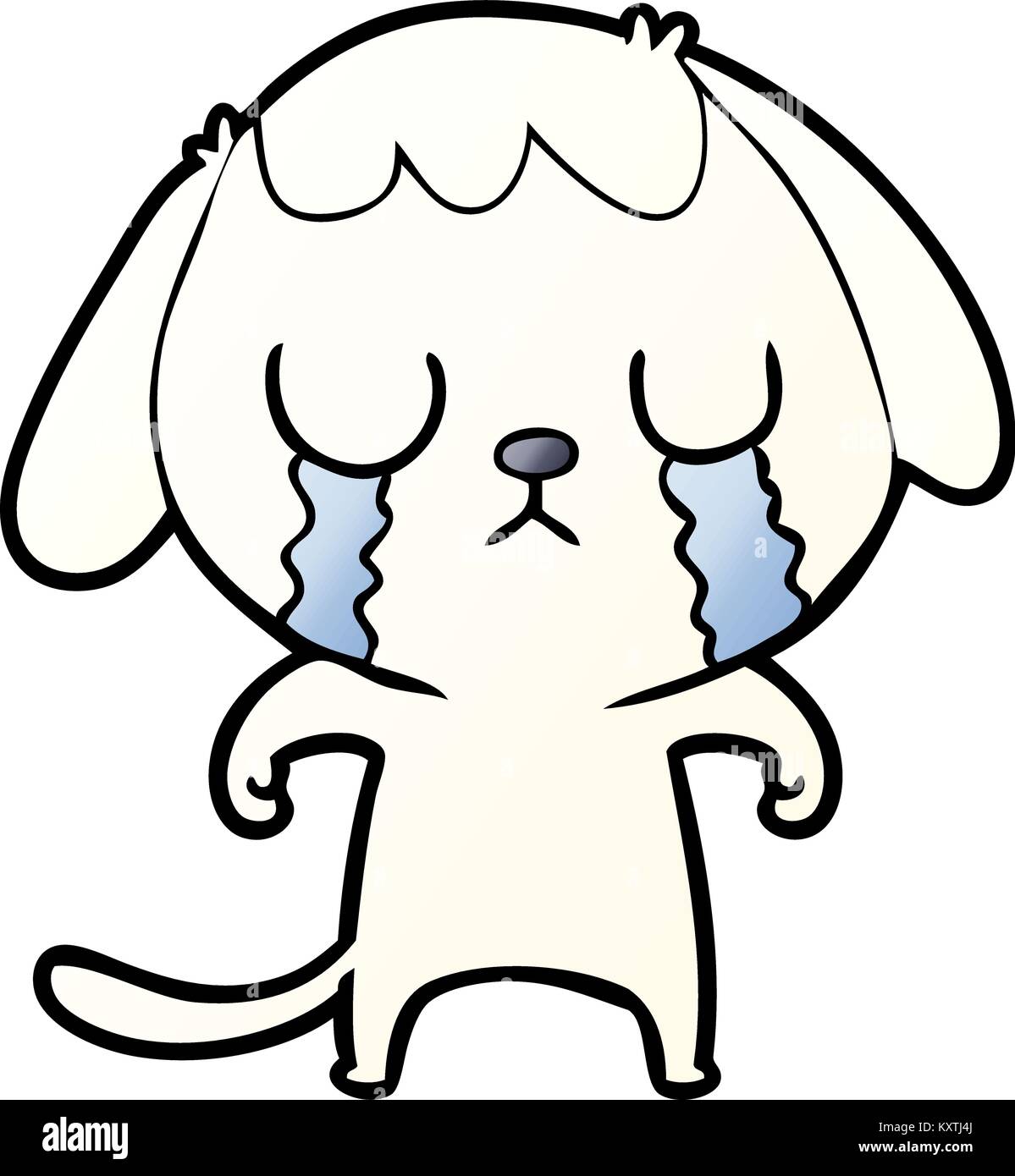 cute cartoon dog crying Stock Vector Image & Art Alamy