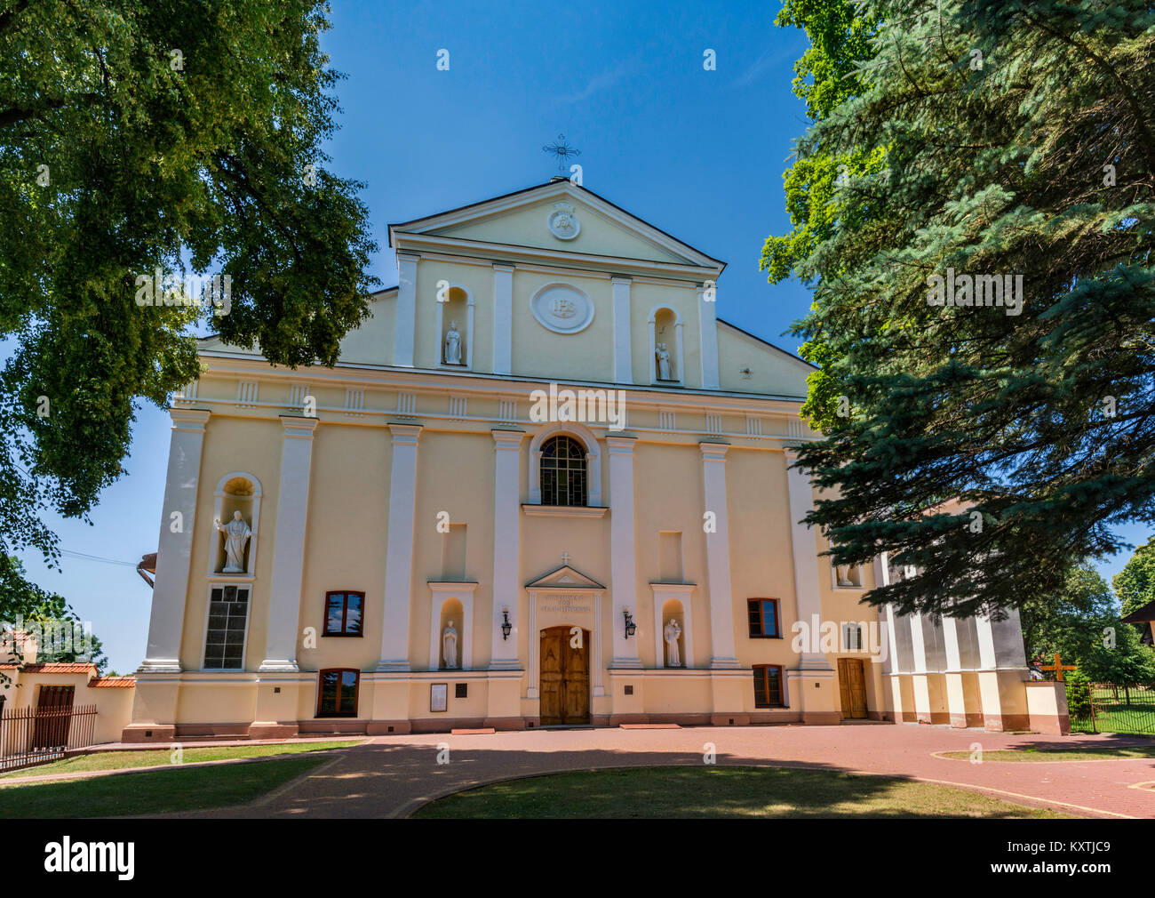 Immaculate Conception Church, 1740, in village of Wielkie Oczy, Malopolska, Poland Stock Photo