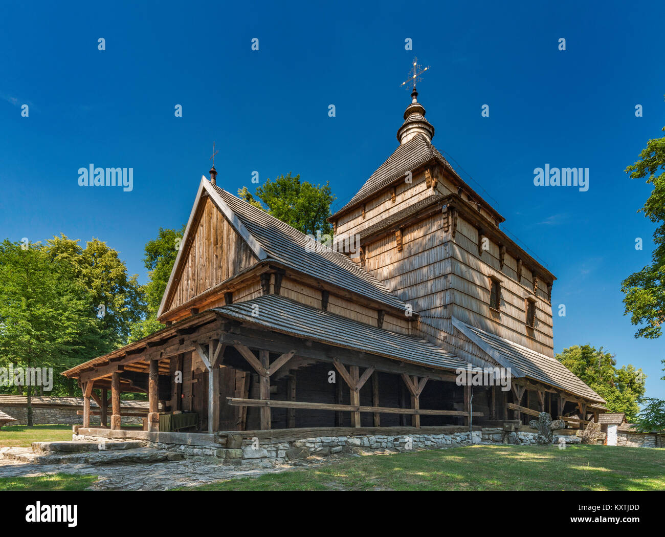 Saint Paraskevi Church, 16th century, Gothic style, Greek Catholic, now museum, UNESCO World Heritage Site in Radruz, Malopolska,  Poland Stock Photo