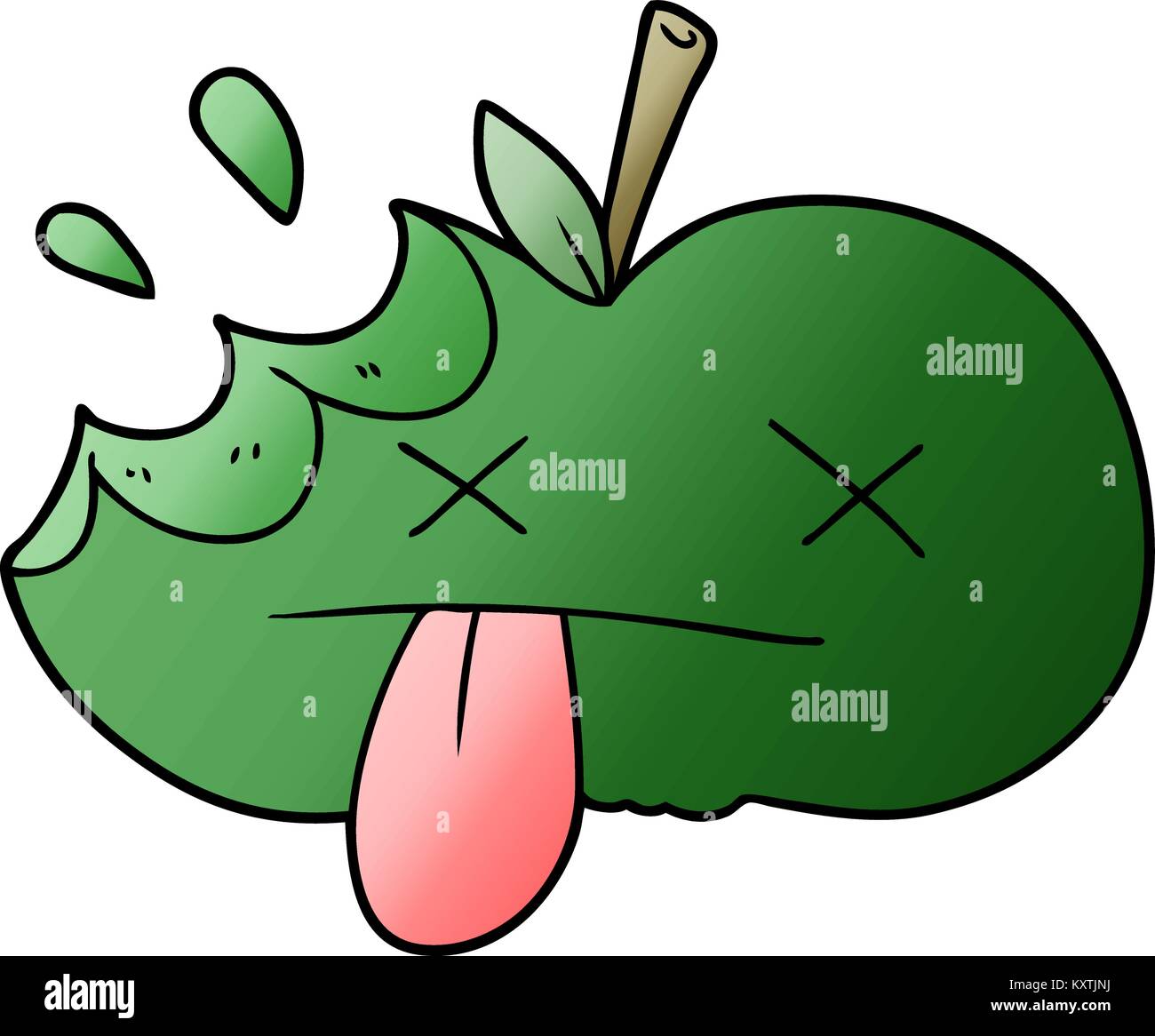 cartoon bitten apple Stock Vector Image & Art Alamy