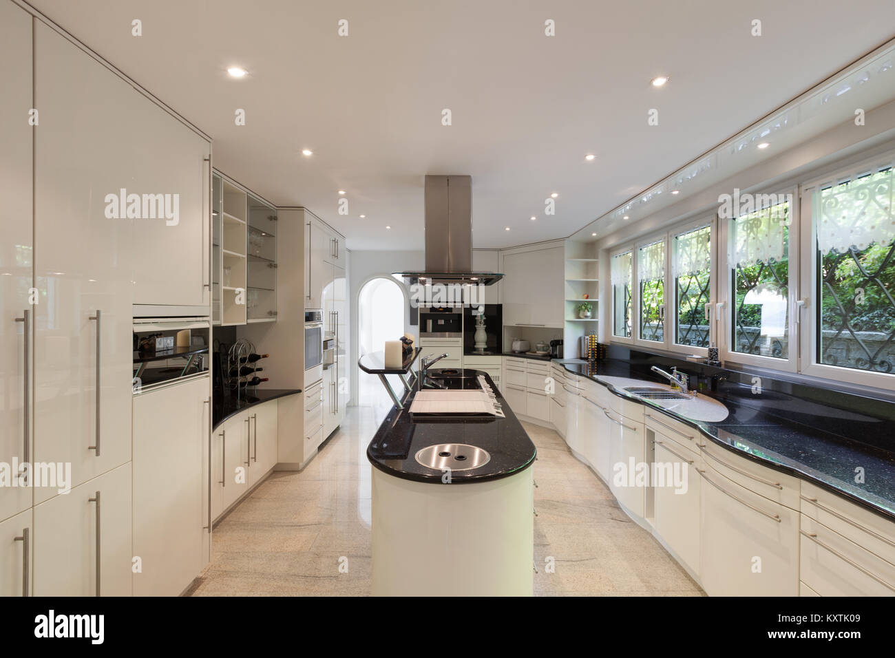 Interior, modern kitchen of a luxury home Stock Photo