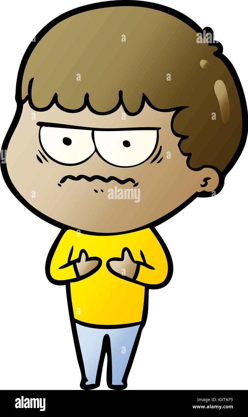 cartoon annoyed man Stock Vector Image & Art Alamy