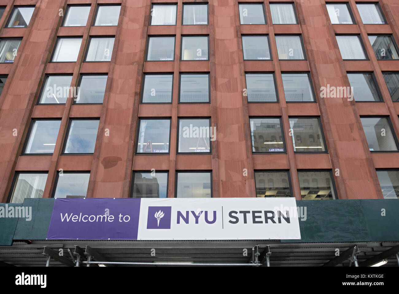 The exterior of NYU Stern College Business School on West 4th Street in Greenwich Village, Manhattan, New York City. Stock Photo