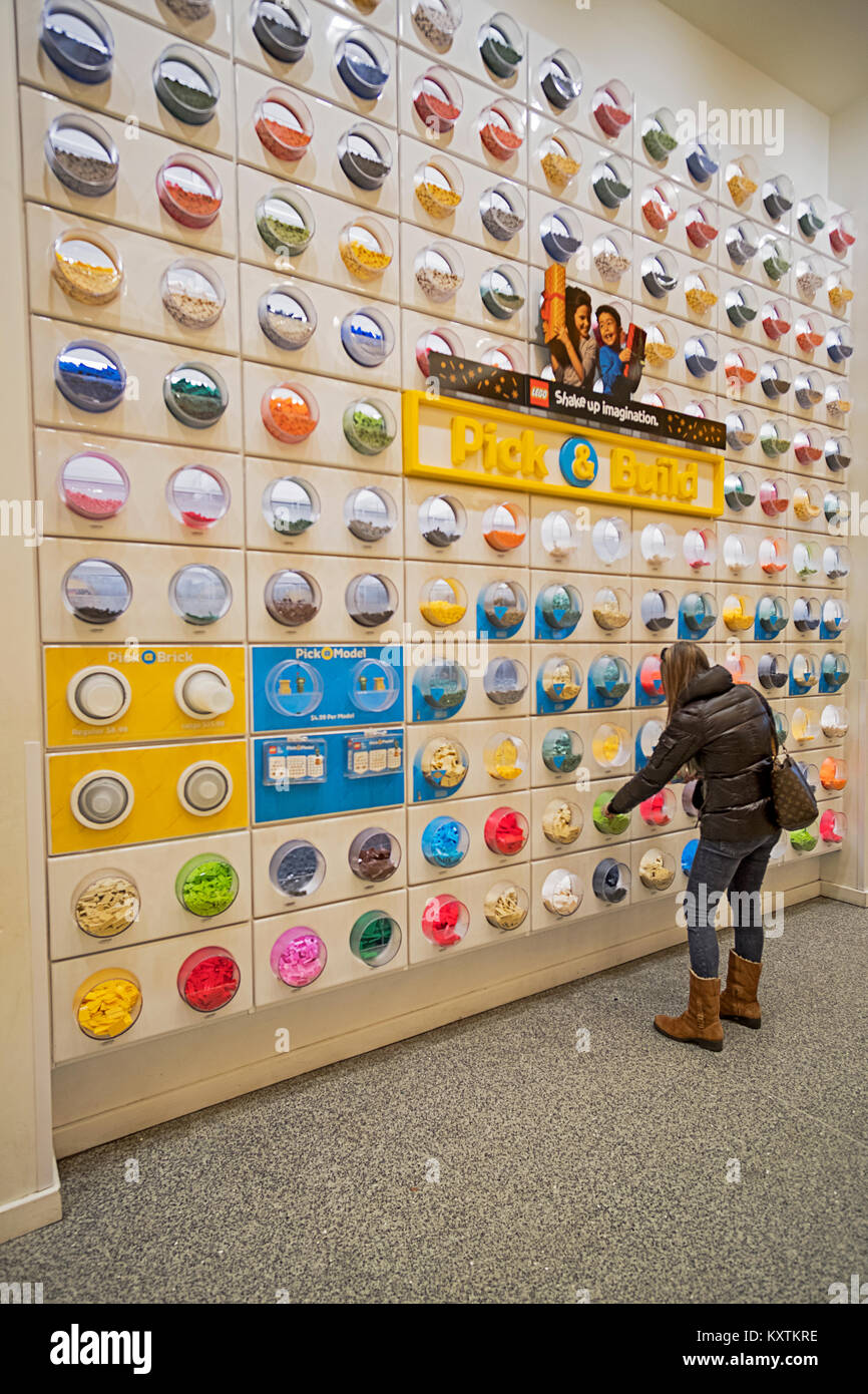 A woman shopping for Legos at the Lego store on Fifth Ave. in Manhattan,  New York City Stock Photo - Alamy