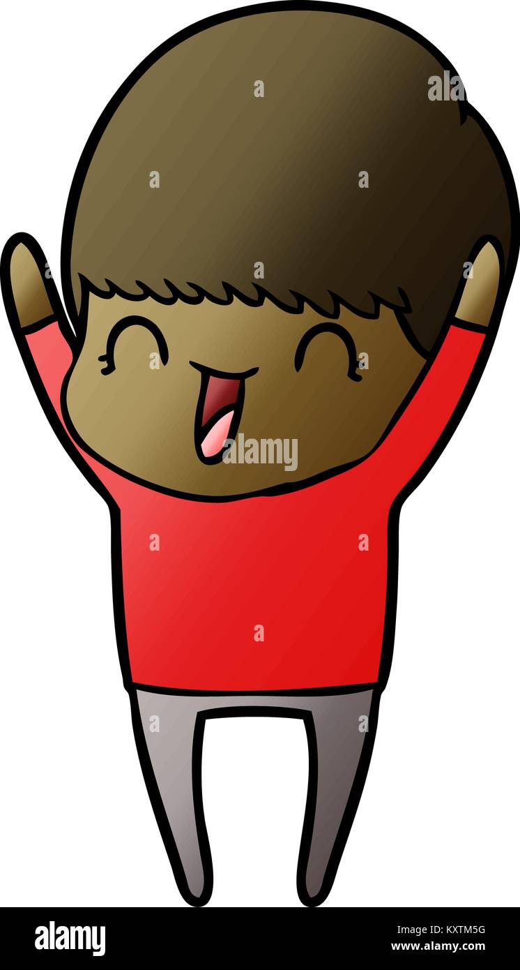 happy cartoon boy Stock Vector Image & Art - Alamy