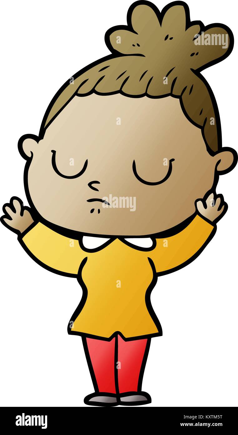 cartoon calm woman Stock Vector Image & Art - Alamy