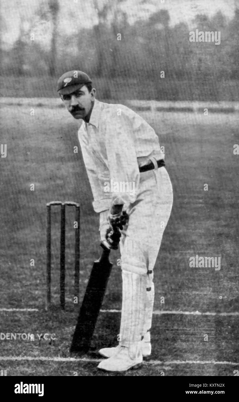 David Denton, (1874-1950)  England and Yorkshire Cricket Club batsman Stock Photo
