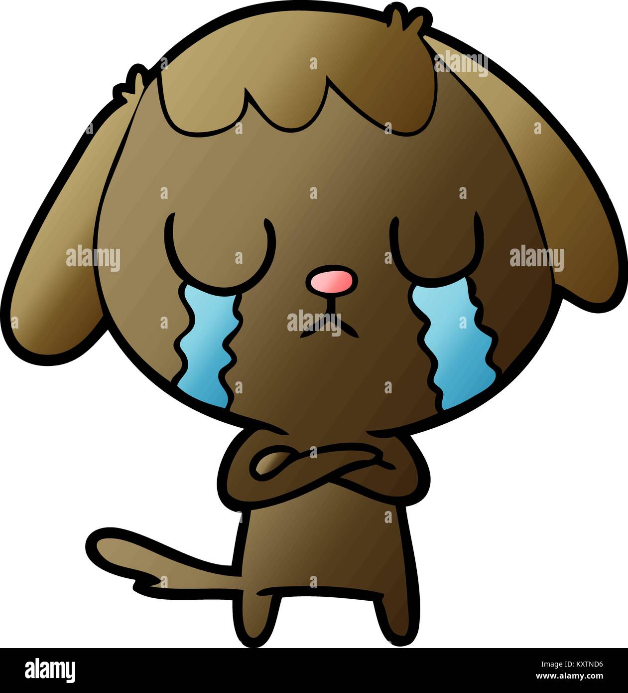 cute cartoon dog crying Stock Vector Image & Art Alamy