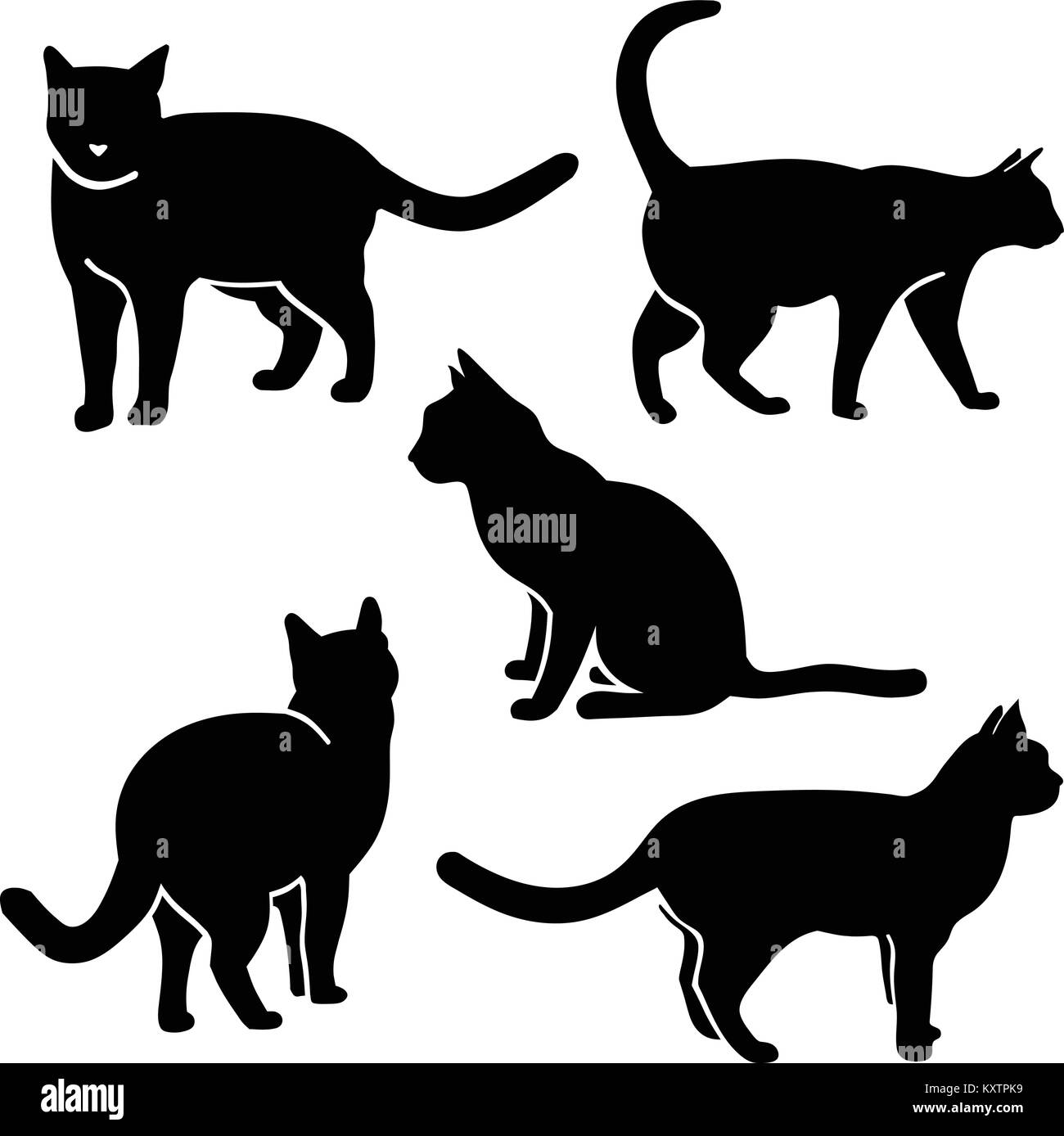 Modern Vector Silhouette Of Cat Shadow Logo Concept Stock Vector Image Art Alamy