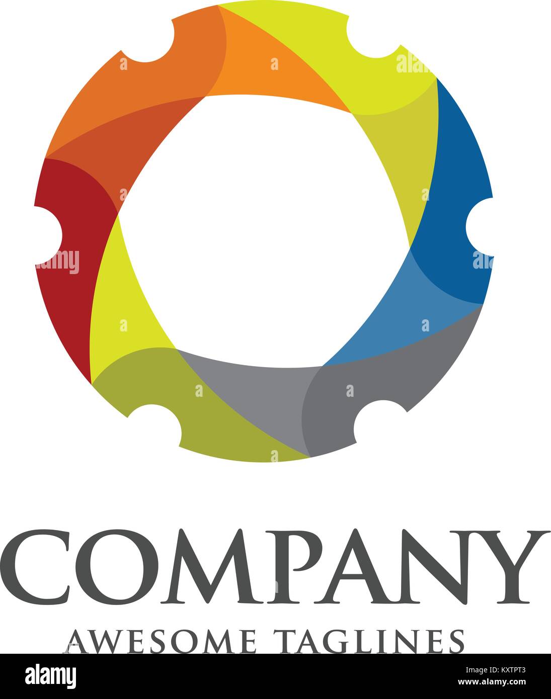 modern Creative abstract circle abstract colorful vector logo Stock ...