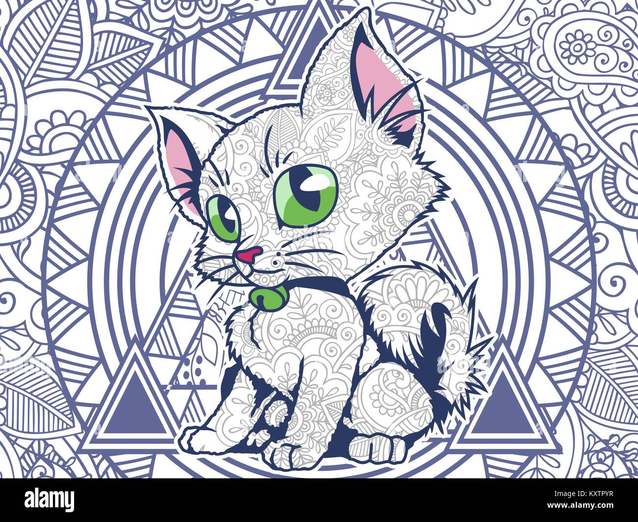 62 Collection Mandala Coloring Pages Cat  Latest HD