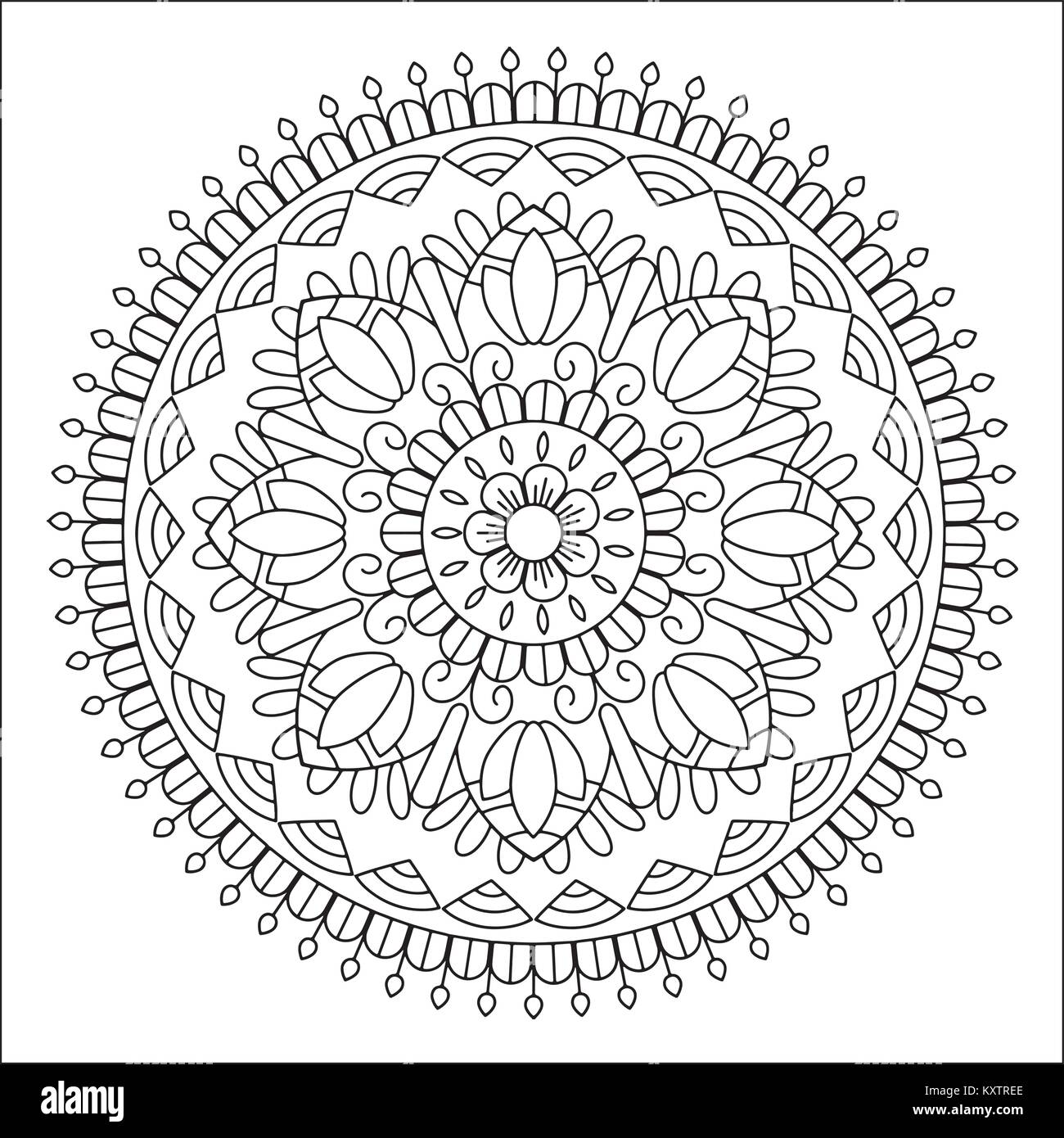Flower Mandala vector illustration Stock Vector