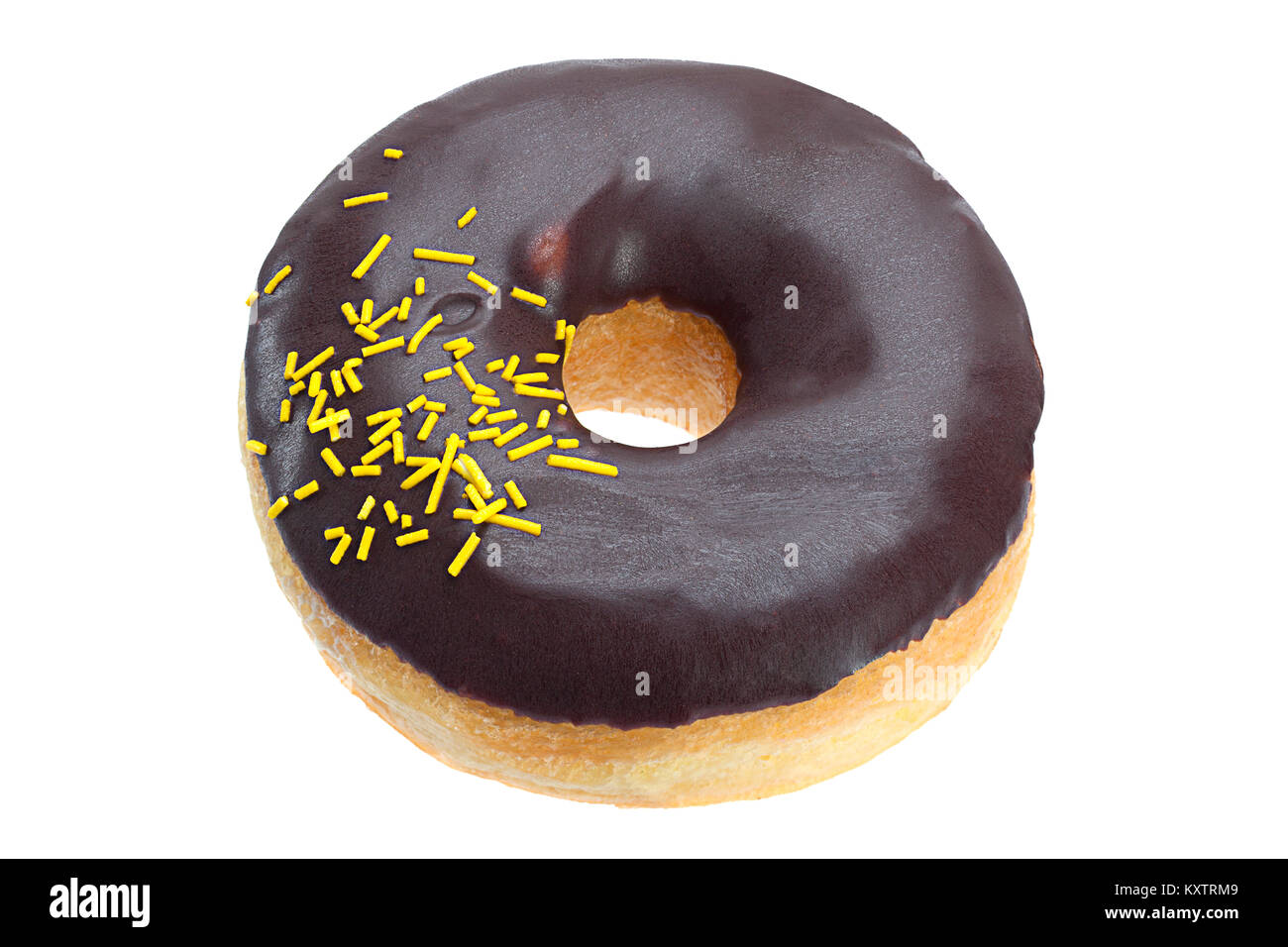 Donut sweet bakery closeup isolated on white background Stock Photo - Alamy