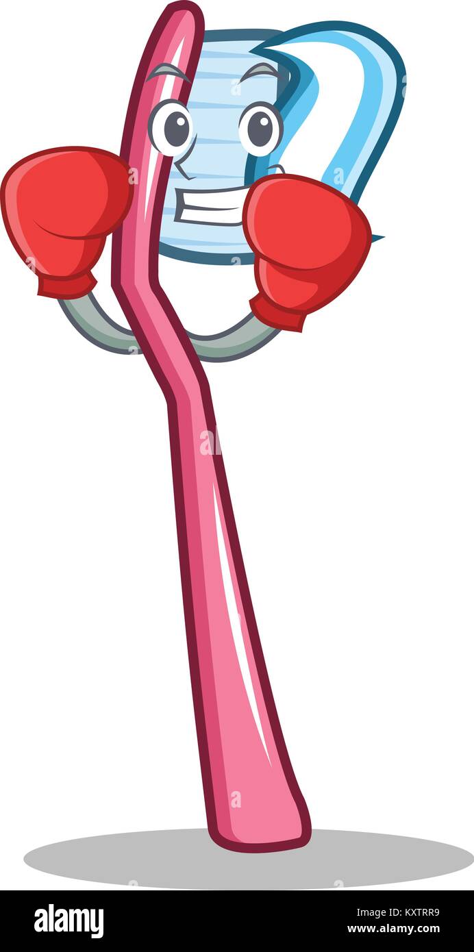 Boxing toothbrush character cartoon style Stock Vector Image & Art - Alamy