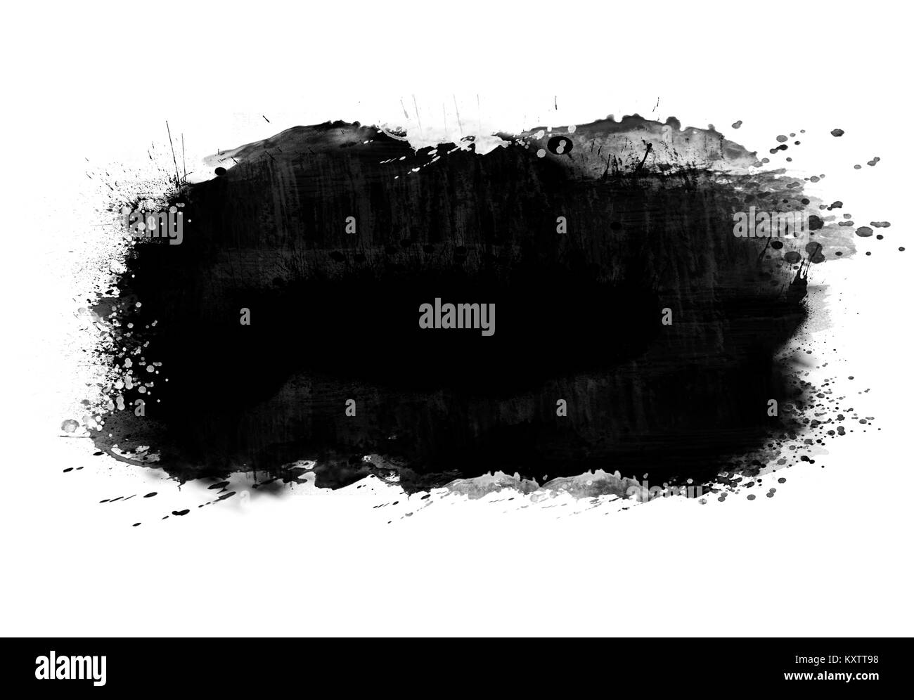 Black patch graphic color brush strokes effect on white background